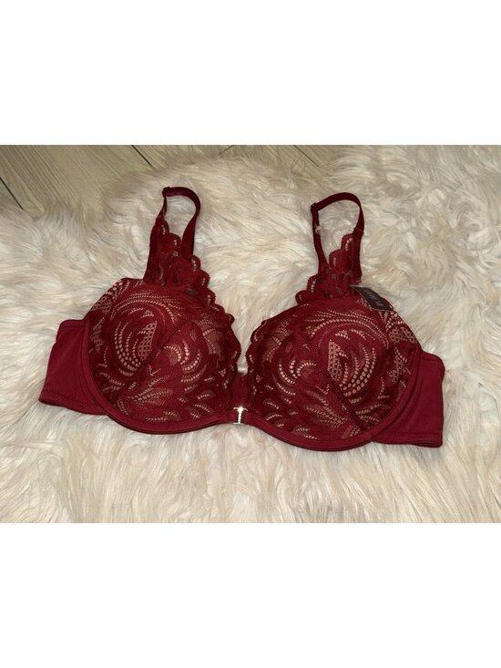 Adore Me Other - Adore Me 09557 Womens Push Up Plunge Bra Lace Underwire Padded 36C Red New Nwt